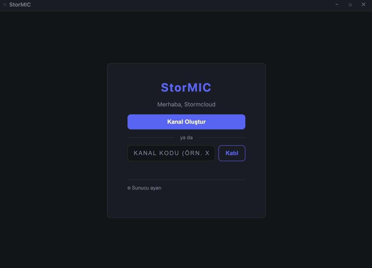 StorMIC's screen for creating or joining a channel